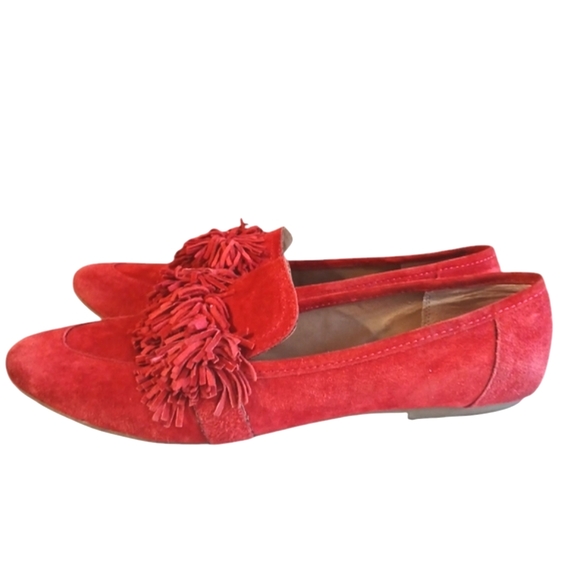 Steve Madden Belamy Flats Red Suede Leather Loafers Size 9 - Picture 5 of 9